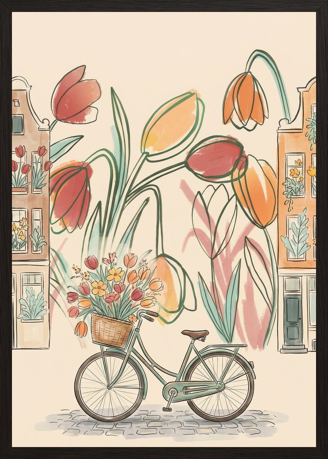 Poster in black frame