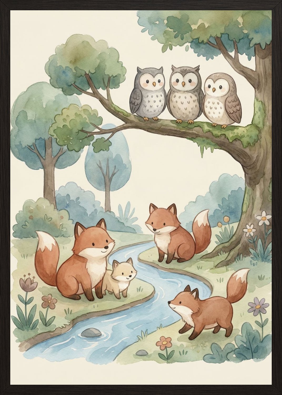 Poster in black frame