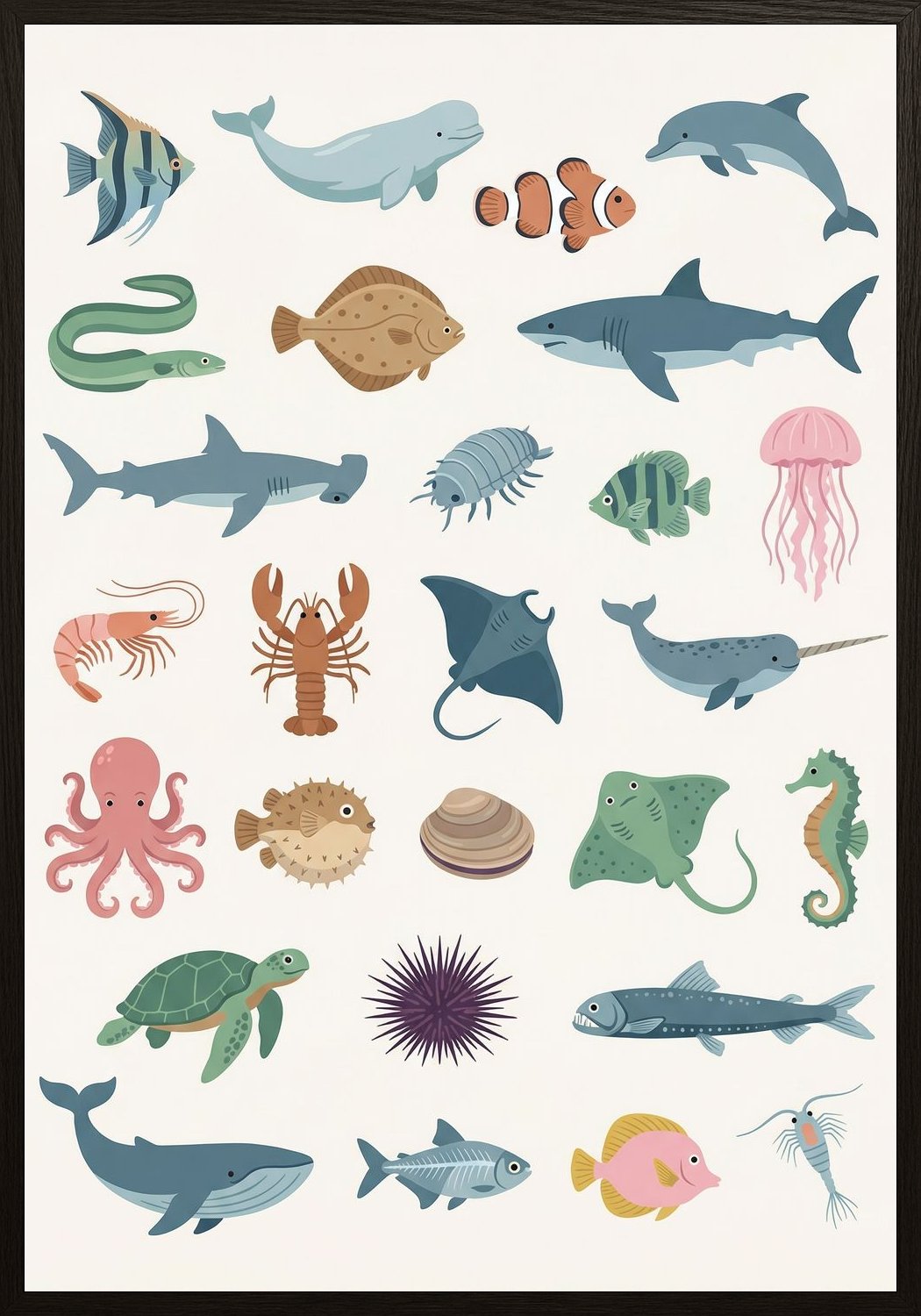 Poster in black frame