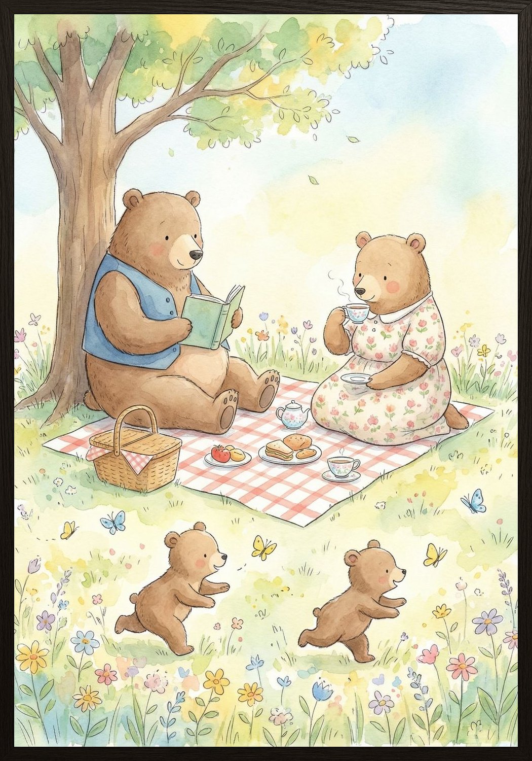 Poster in black frame