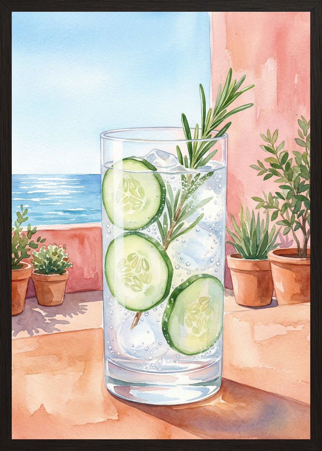 Poster in black frame