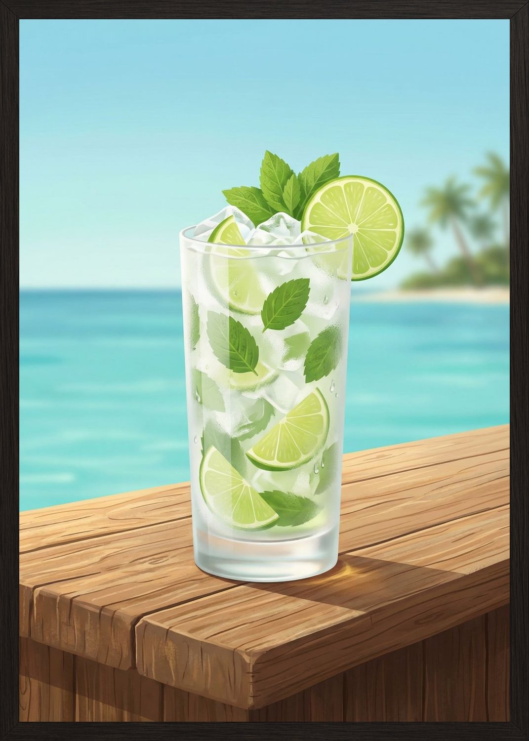 Poster in black frame