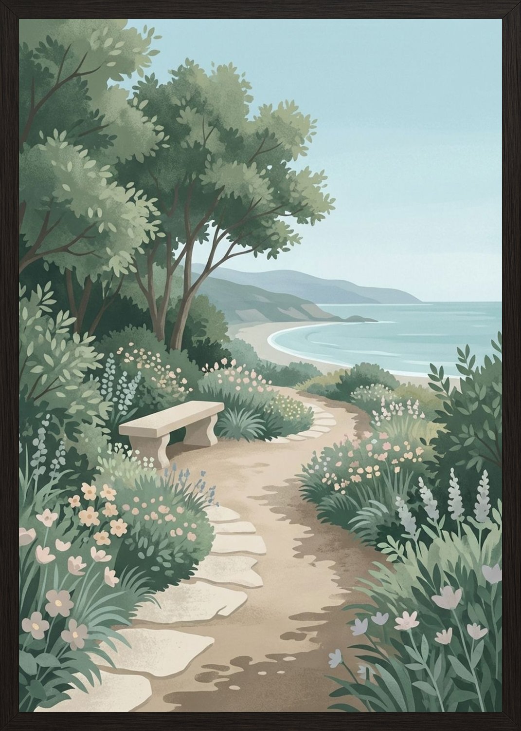 Poster in black frame