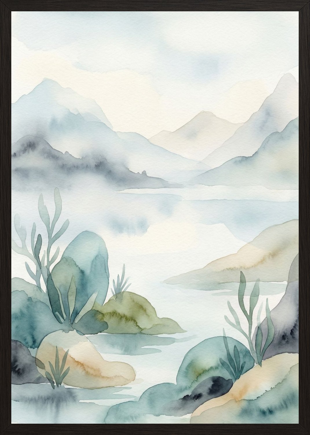 Poster in black frame