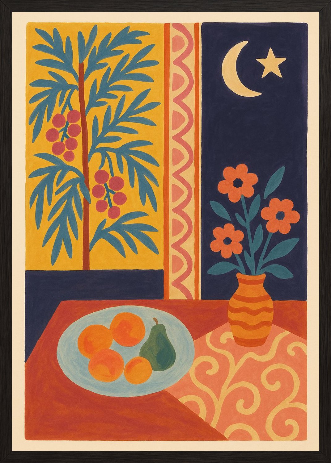 Poster in black frame