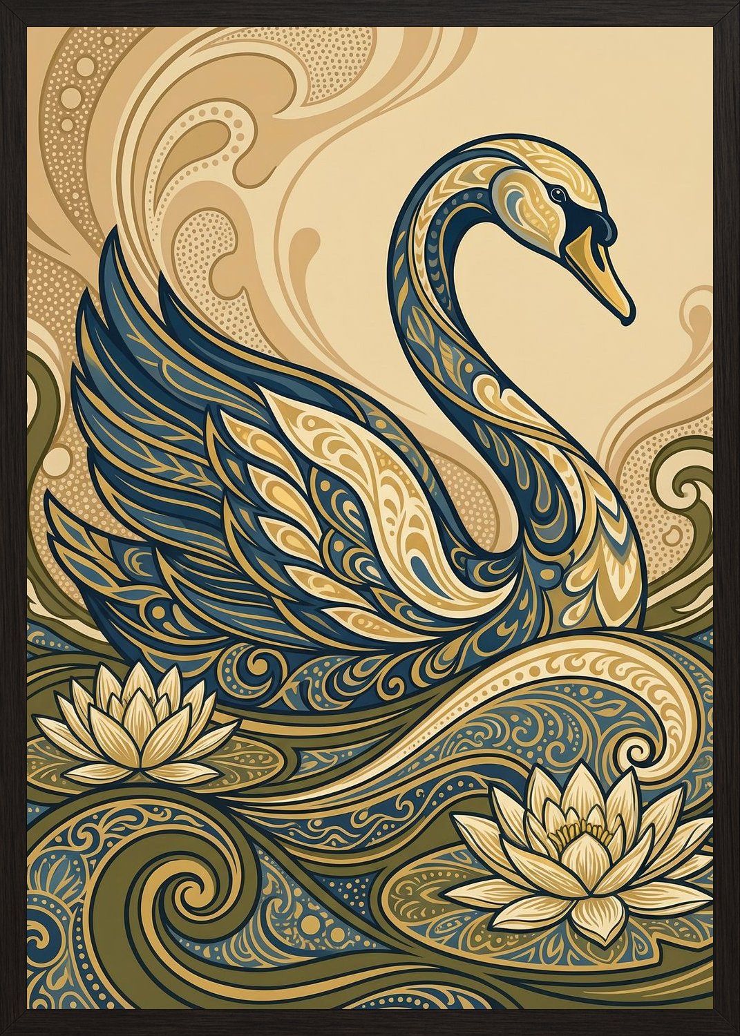 Poster in black frame