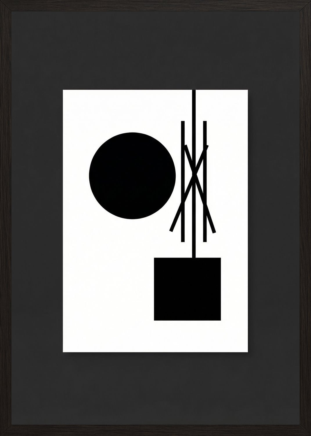Poster in black frame