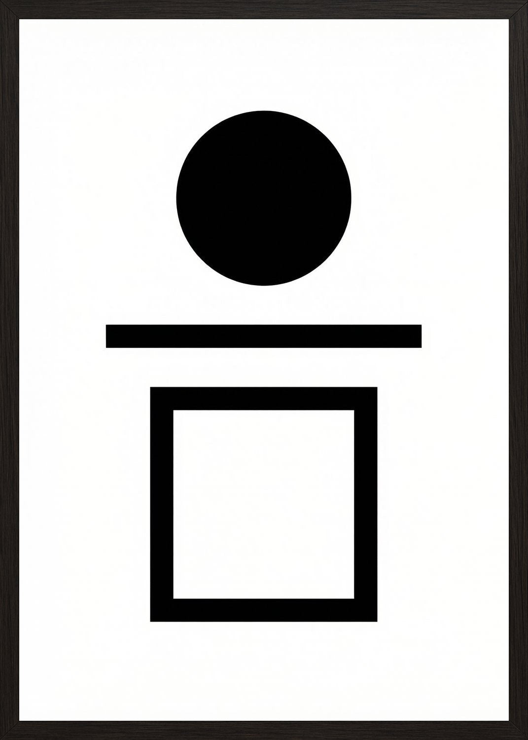 Poster in black frame