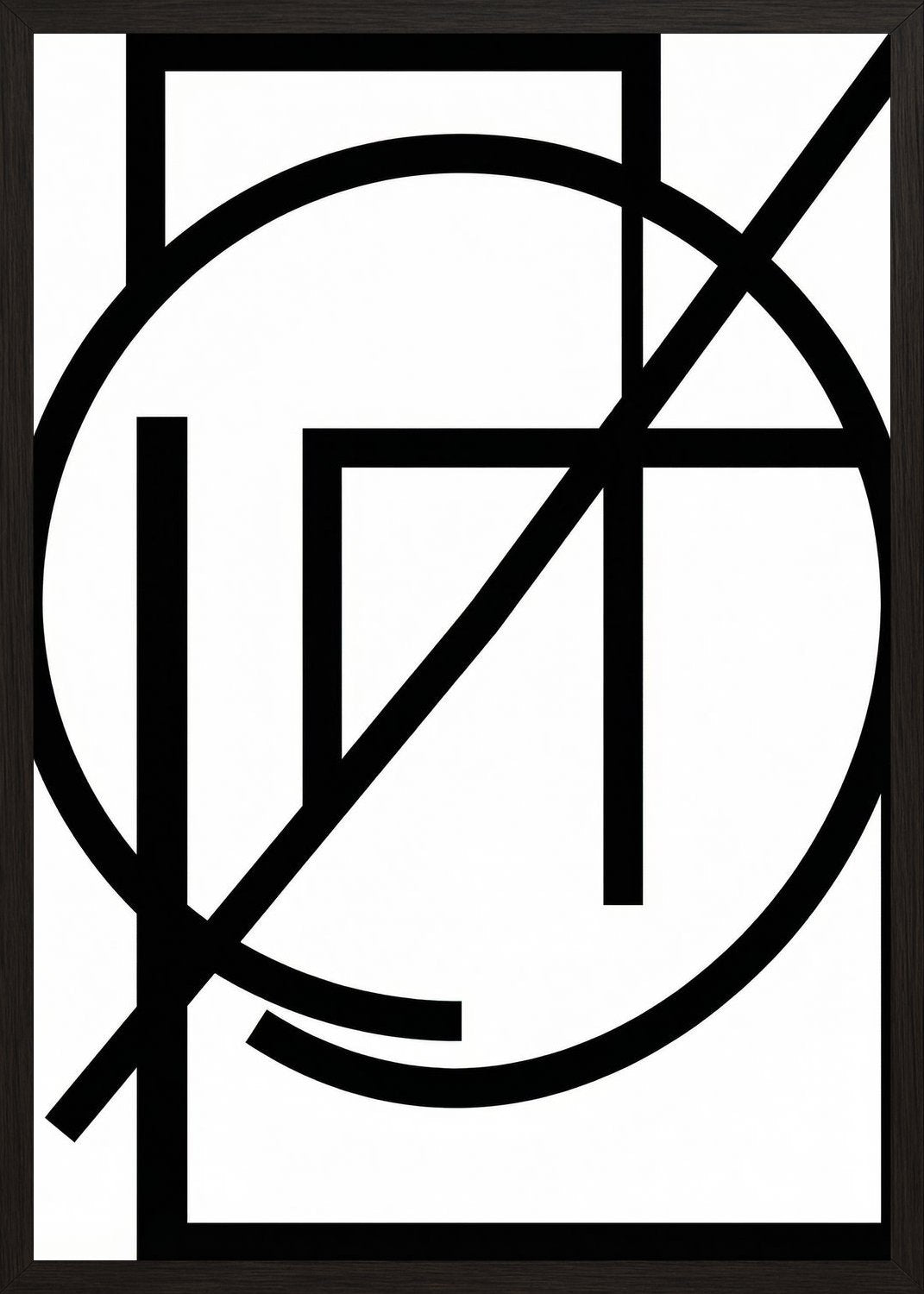 Poster in black frame