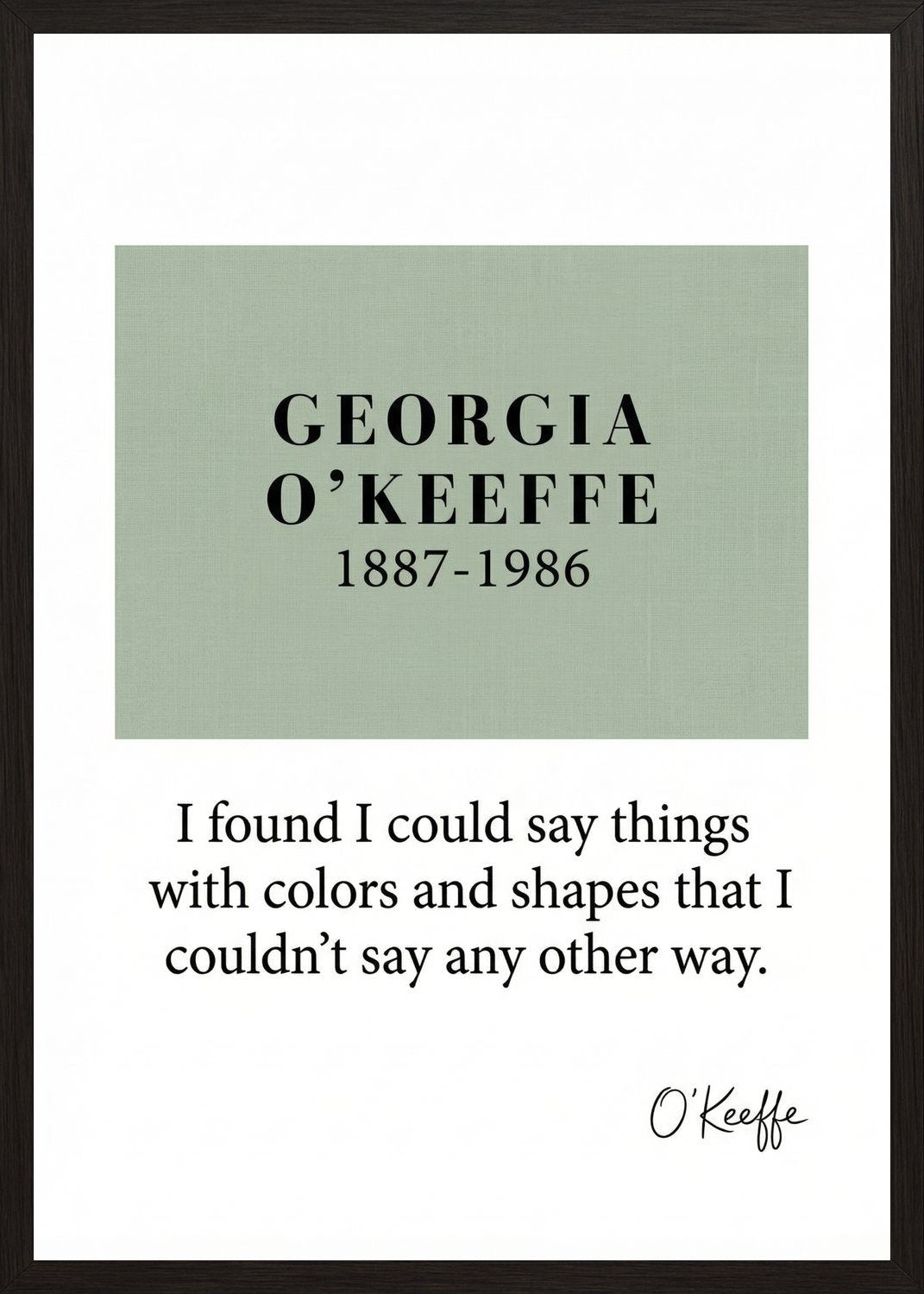 Poster in oak frame