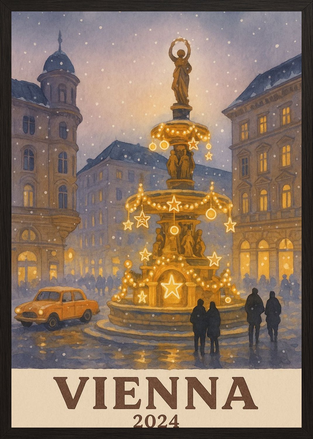 Poster in black frame