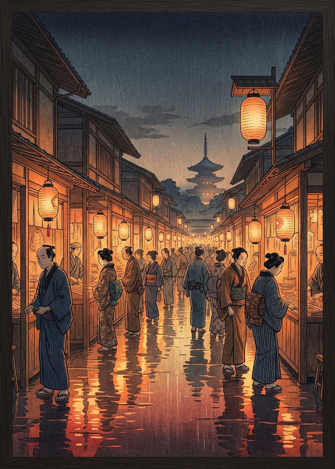 Poster in black frame