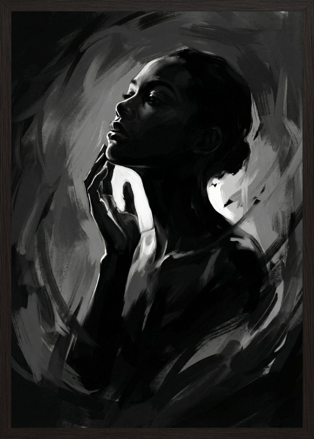 Poster in black frame