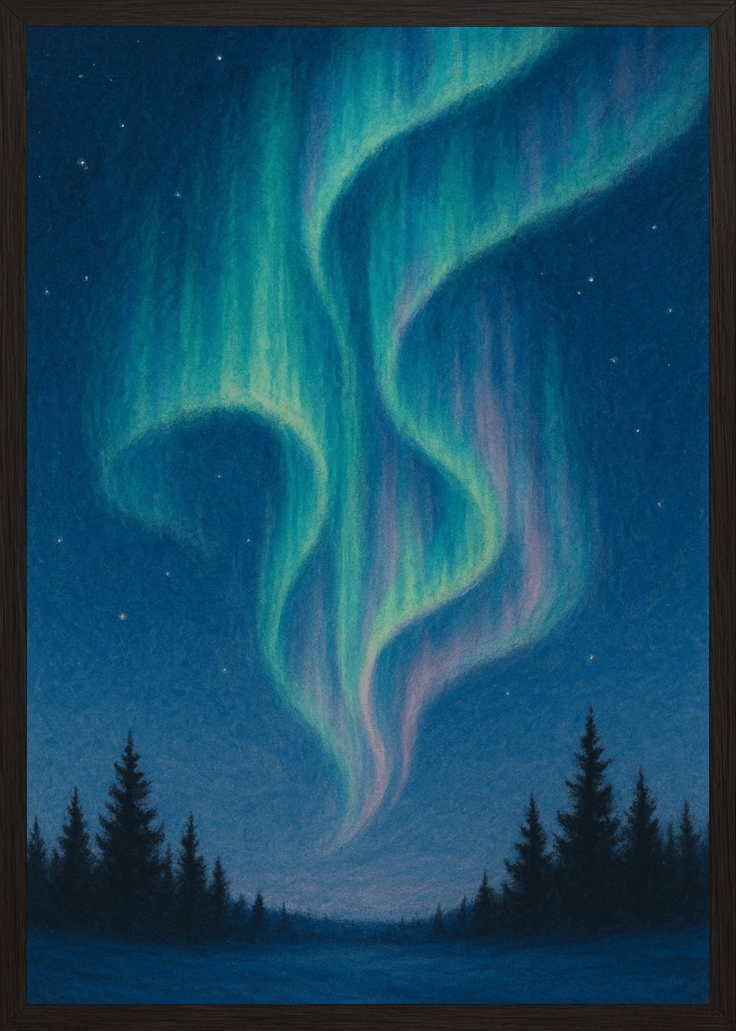 Poster in black frame