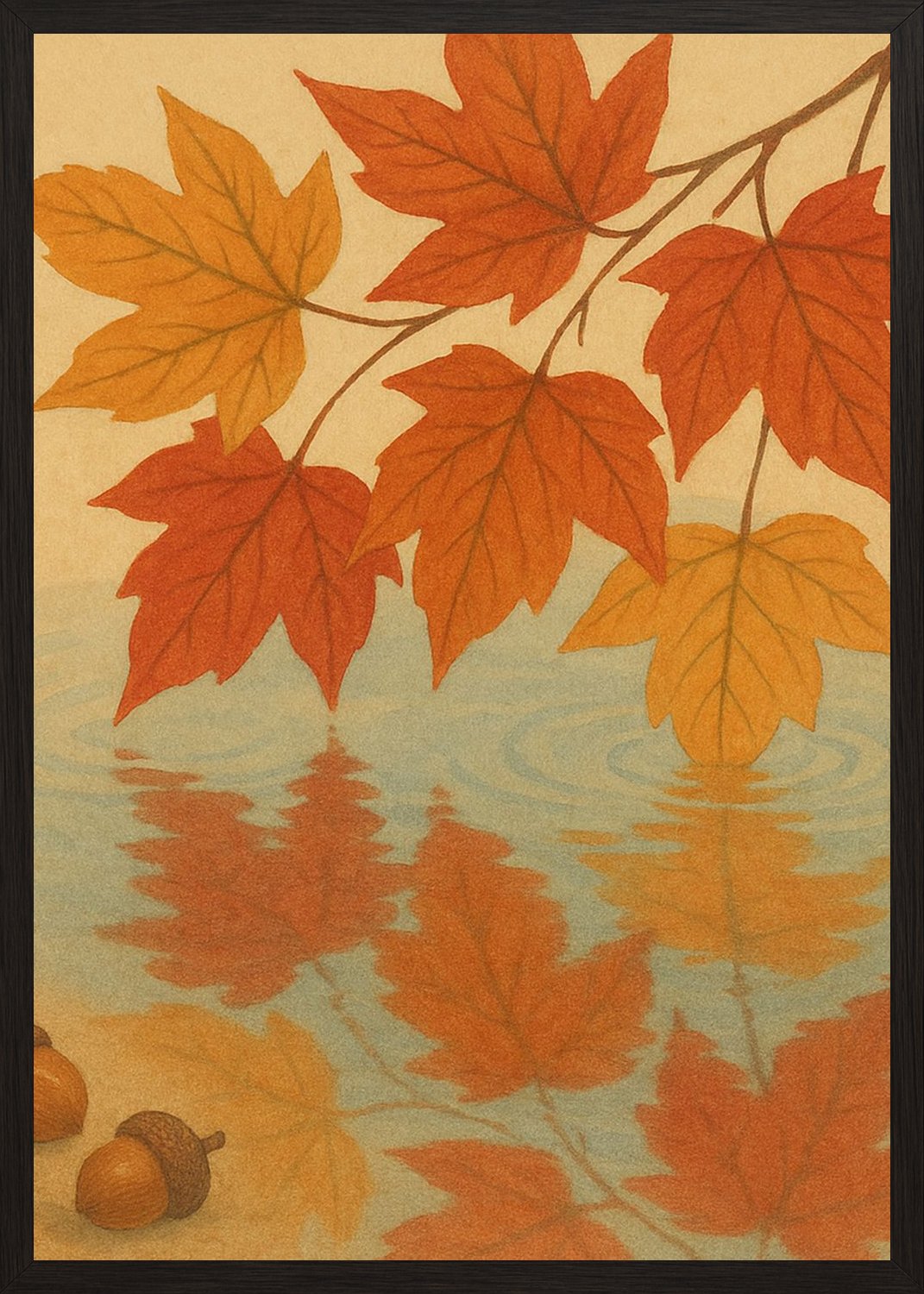 Poster in black frame