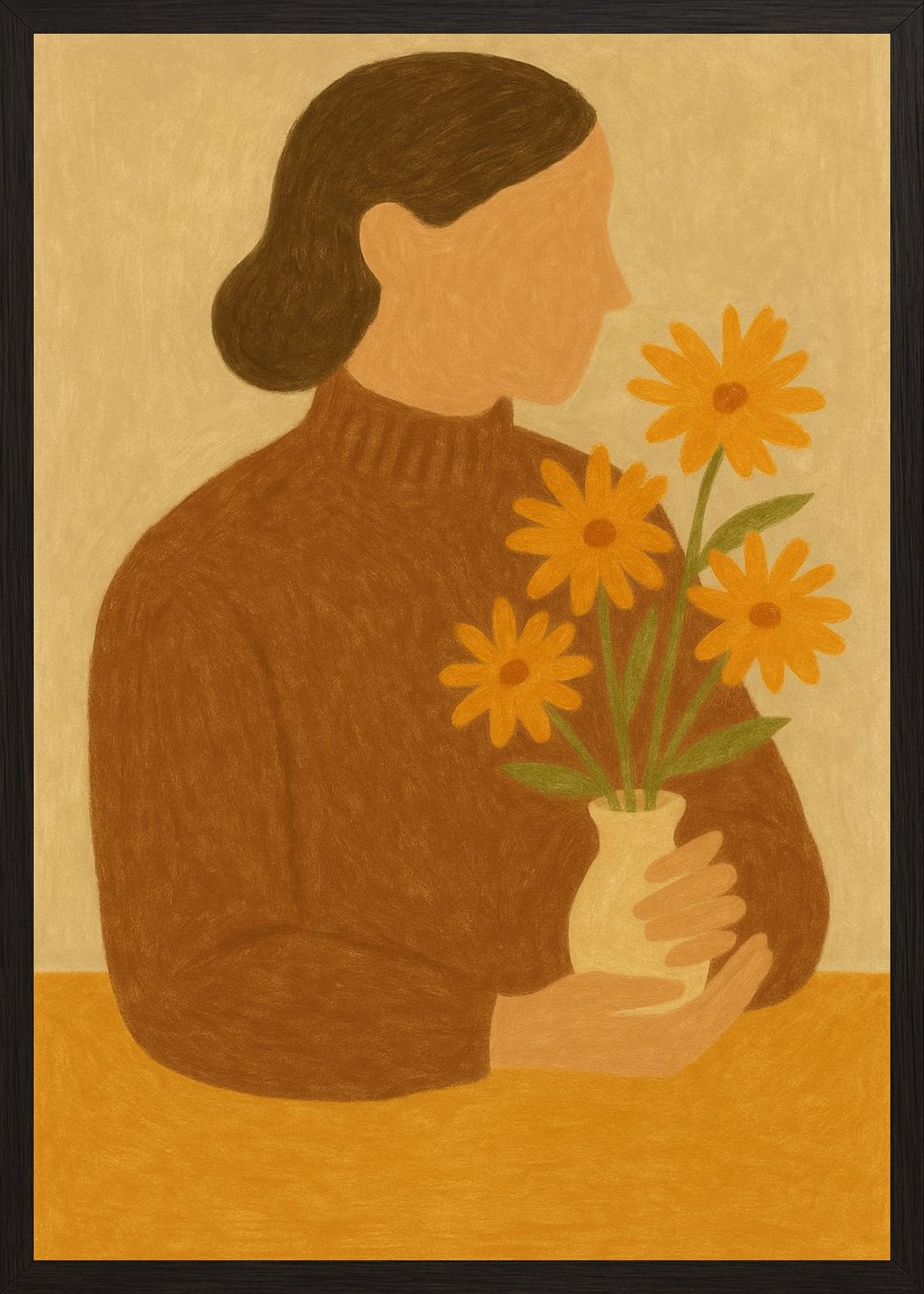 Poster in black frame