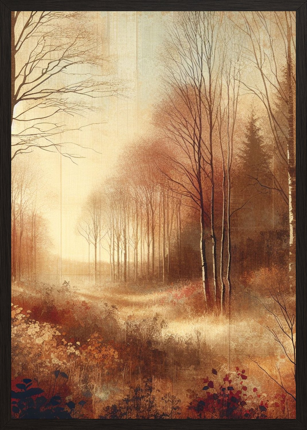 Poster in black frame