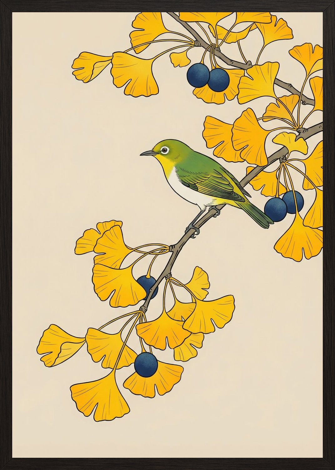 Poster in black frame