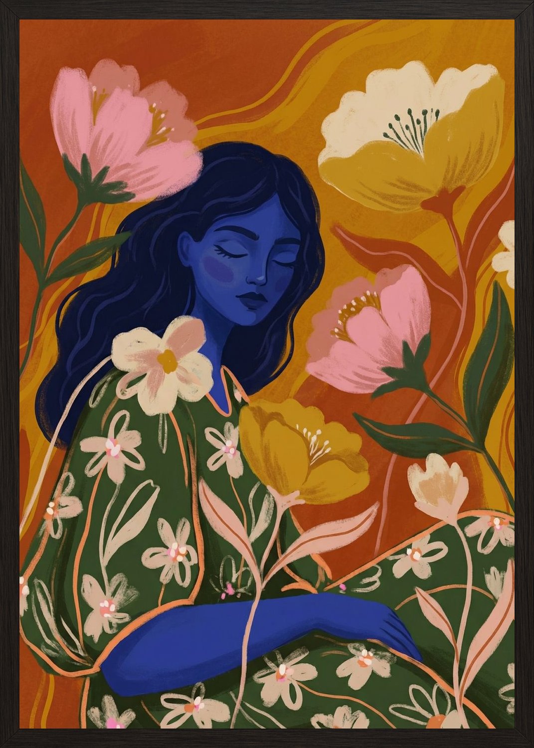 Poster in black frame