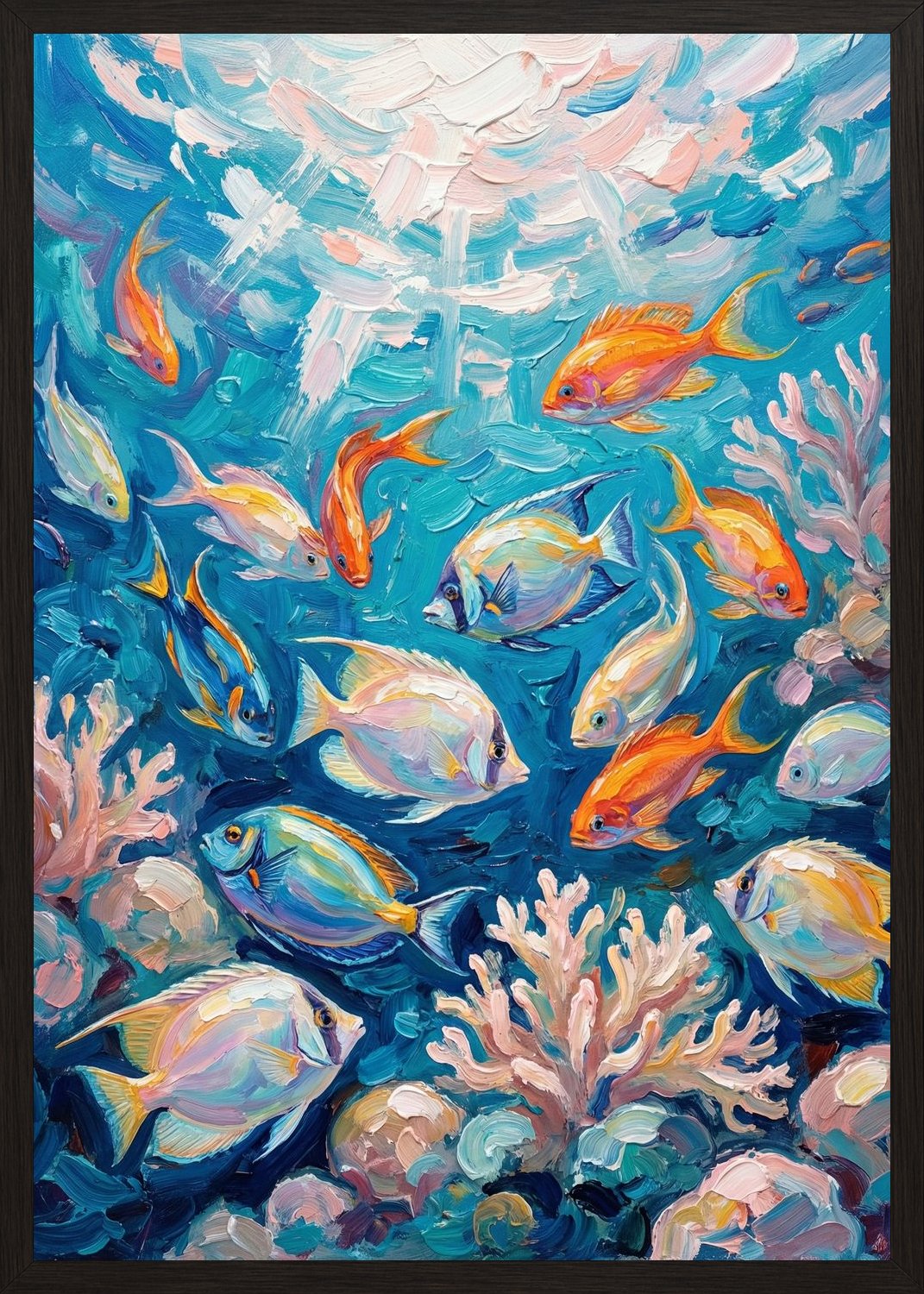 Poster in black frame