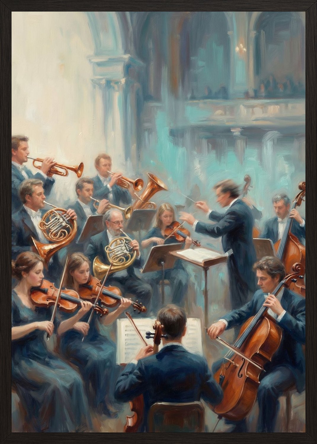 Poster in black frame