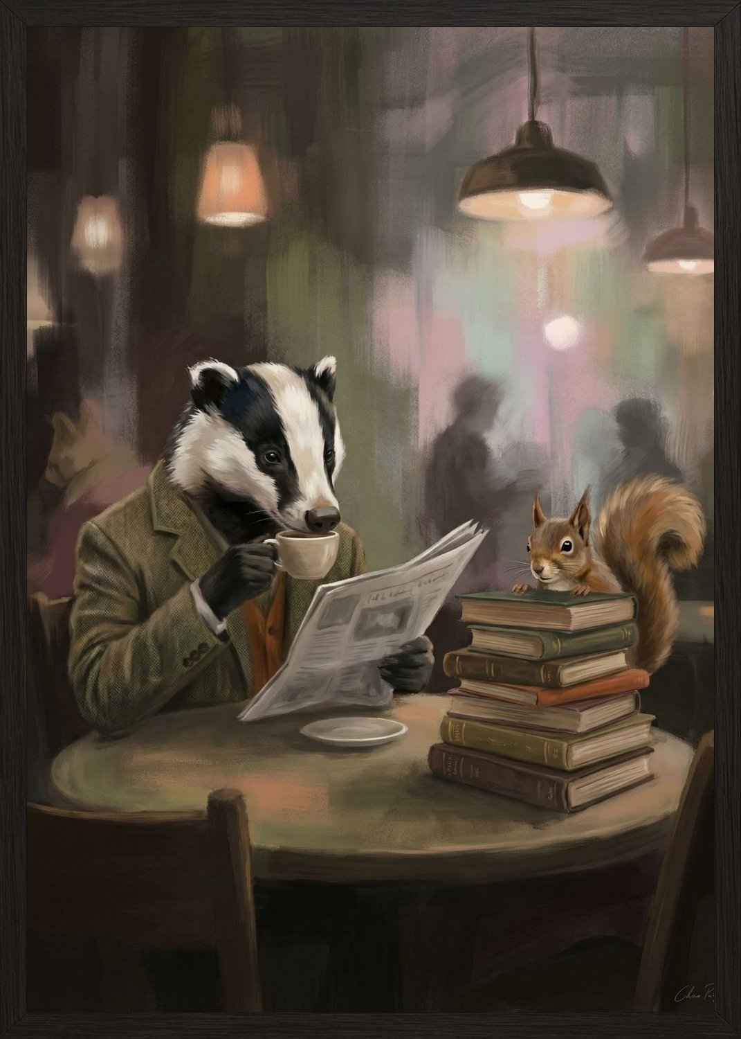 Poster in black frame