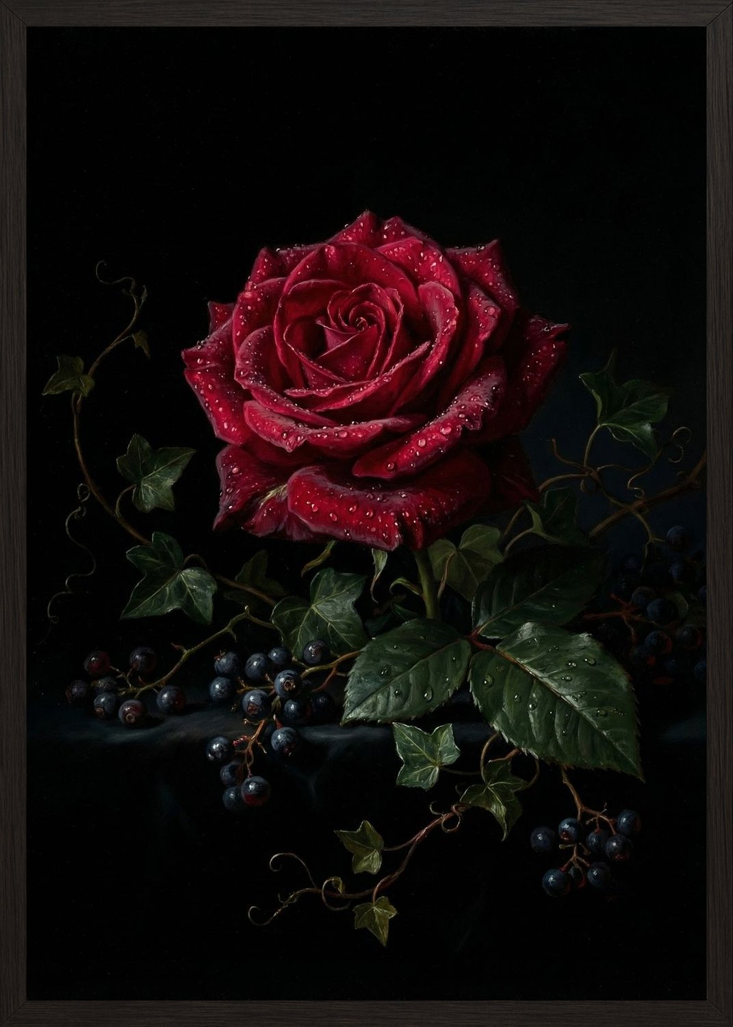 Poster in black frame