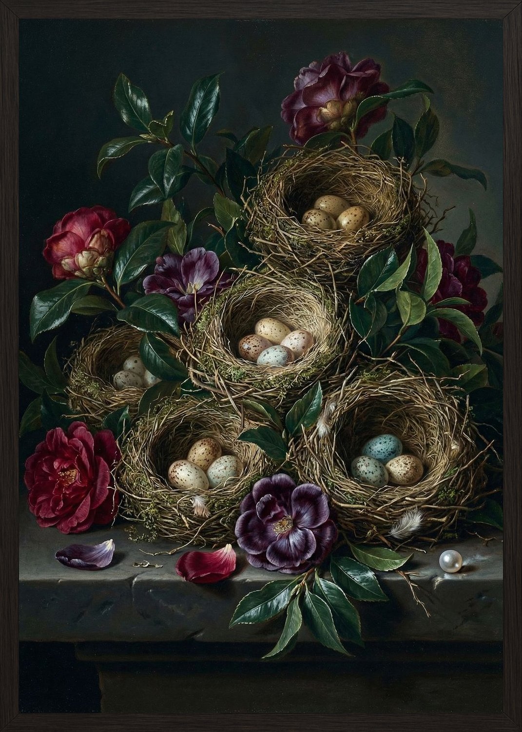Poster in black frame