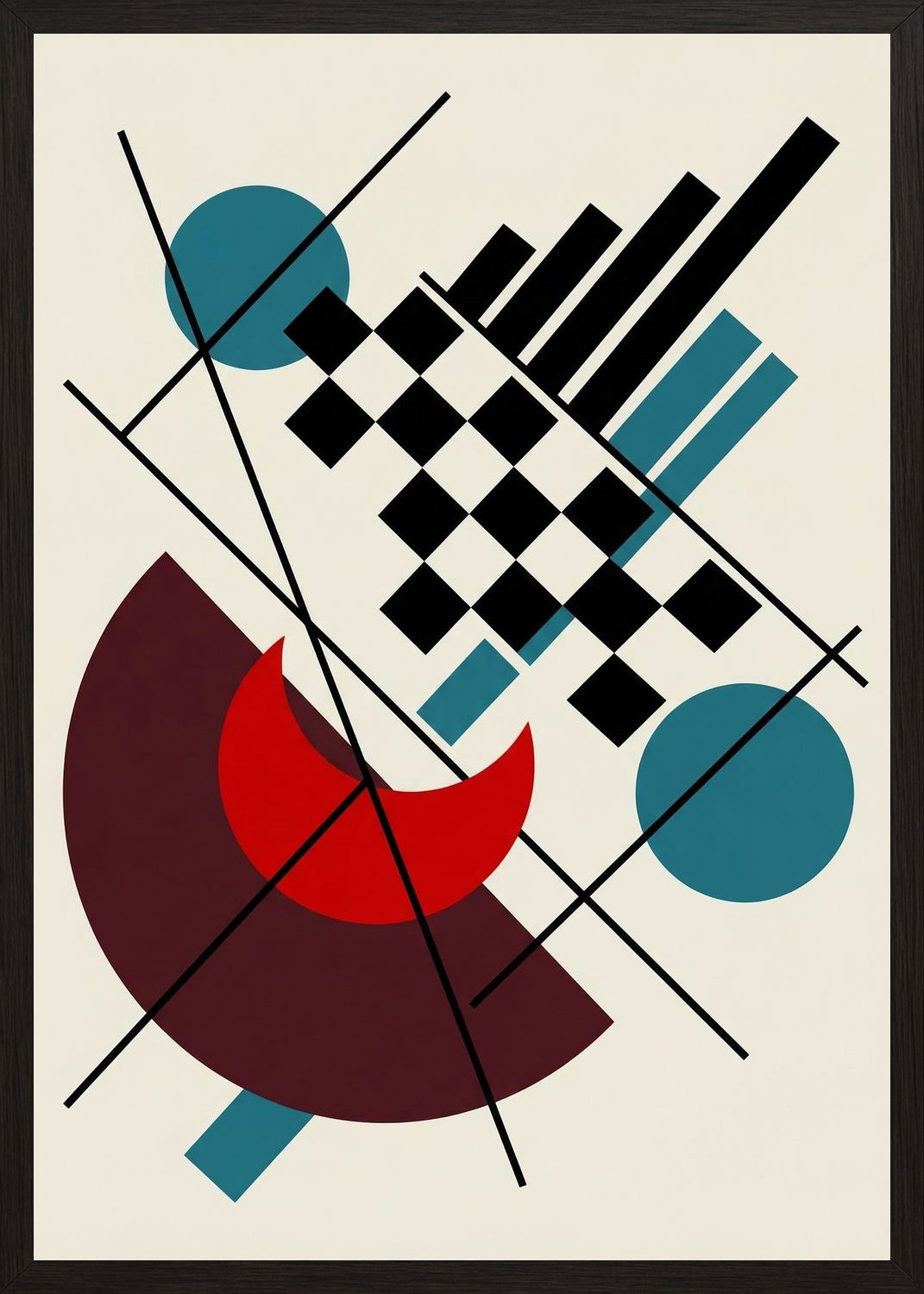Poster in black frame