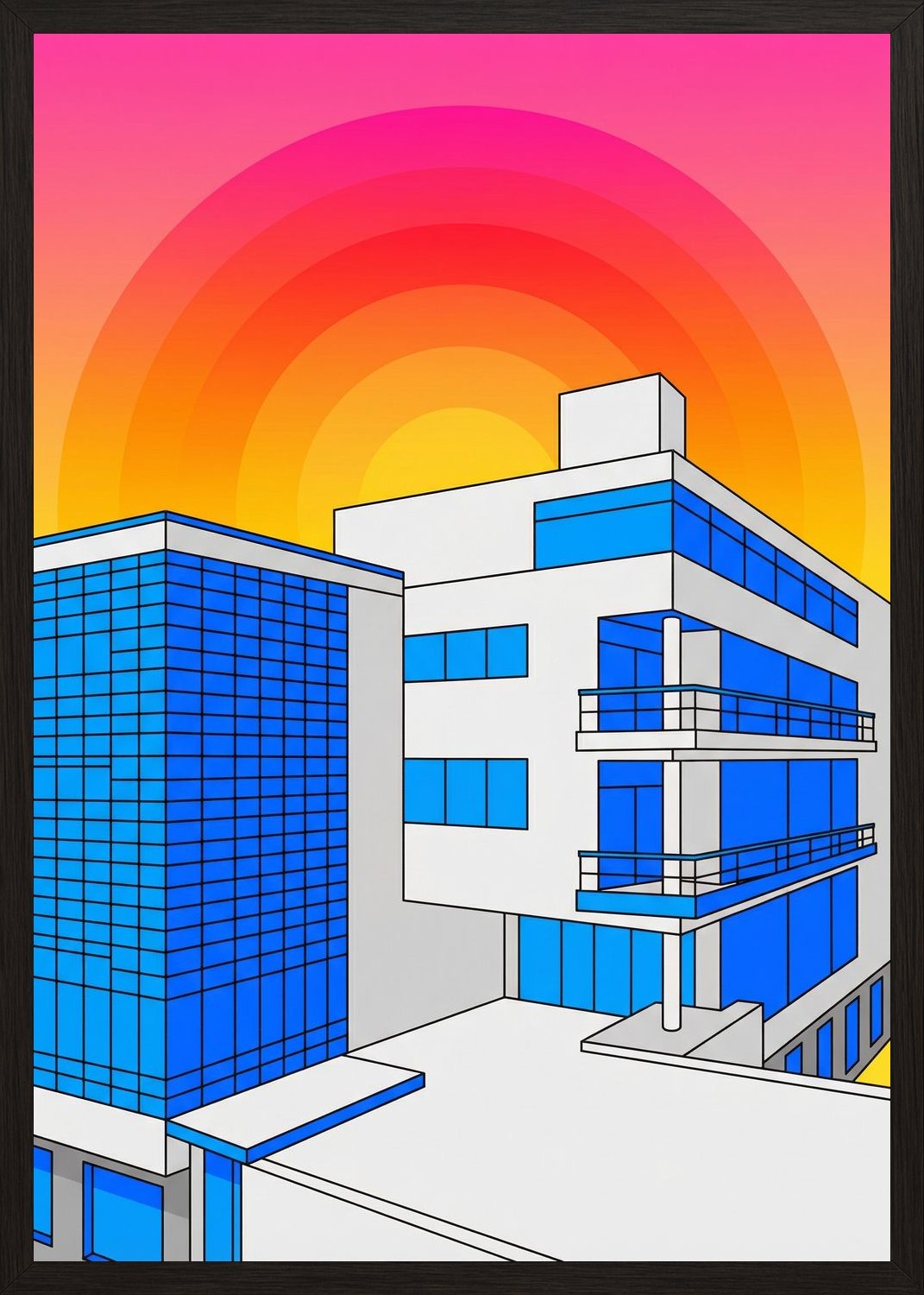 Poster in black frame