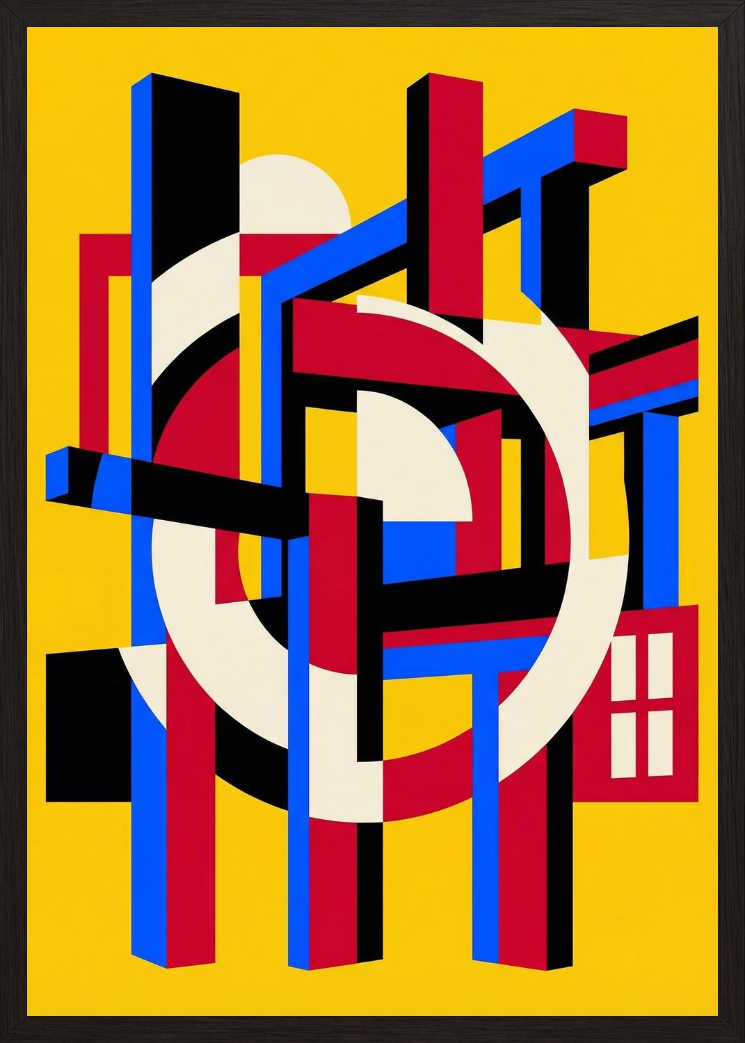 Poster in black frame