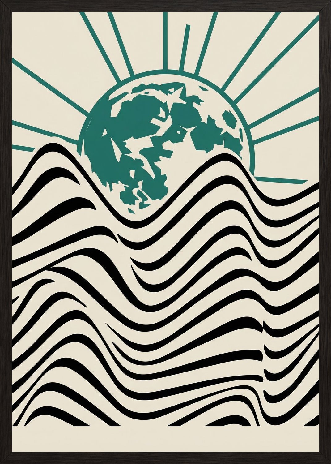 Poster in oak frame