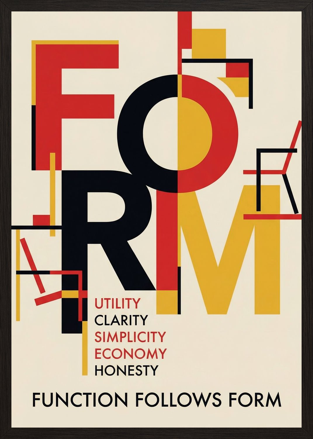 Poster in black frame