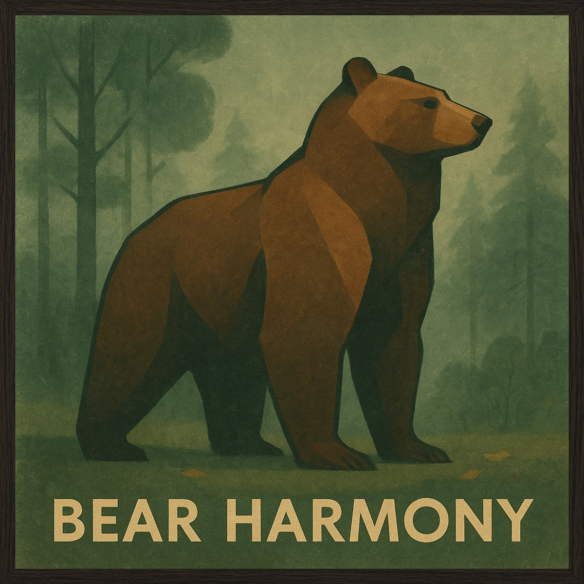 Poster in black frame