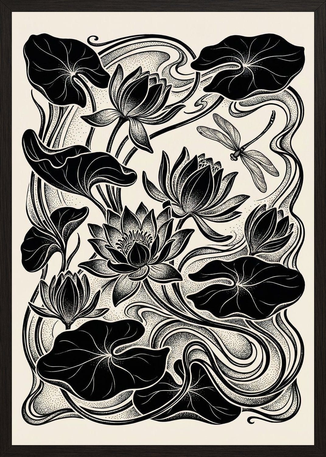 Poster in black frame