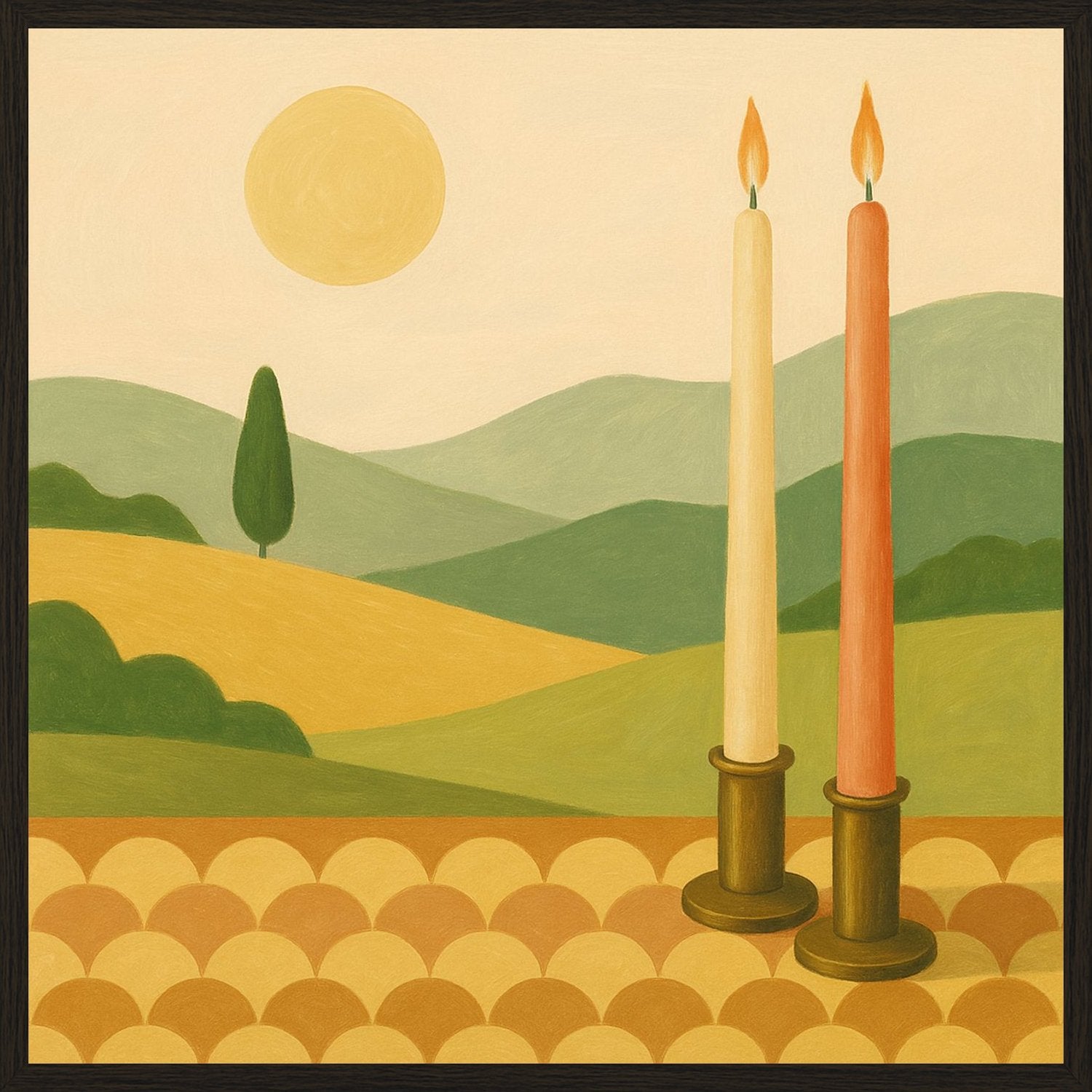 Poster in black frame