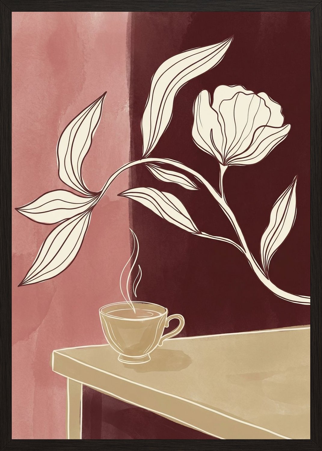 Poster in black frame