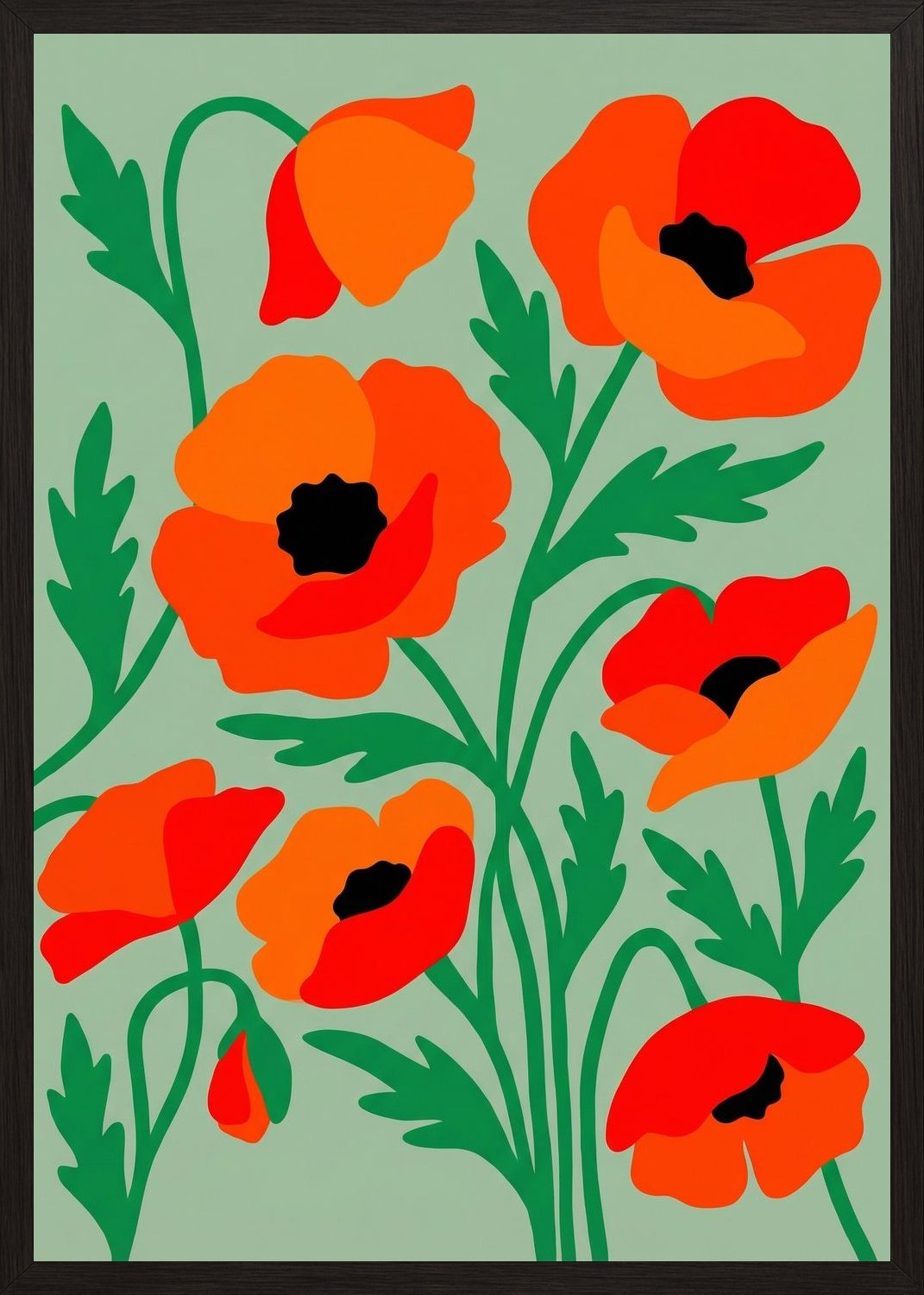 Poster in black frame