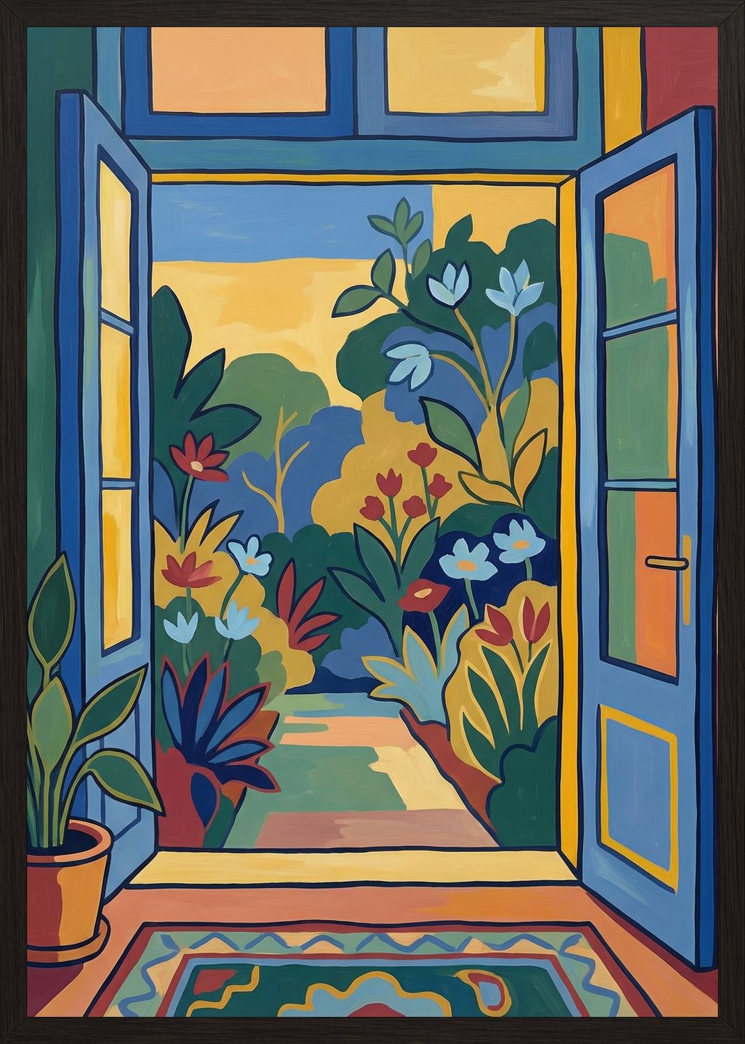 Poster in black frame