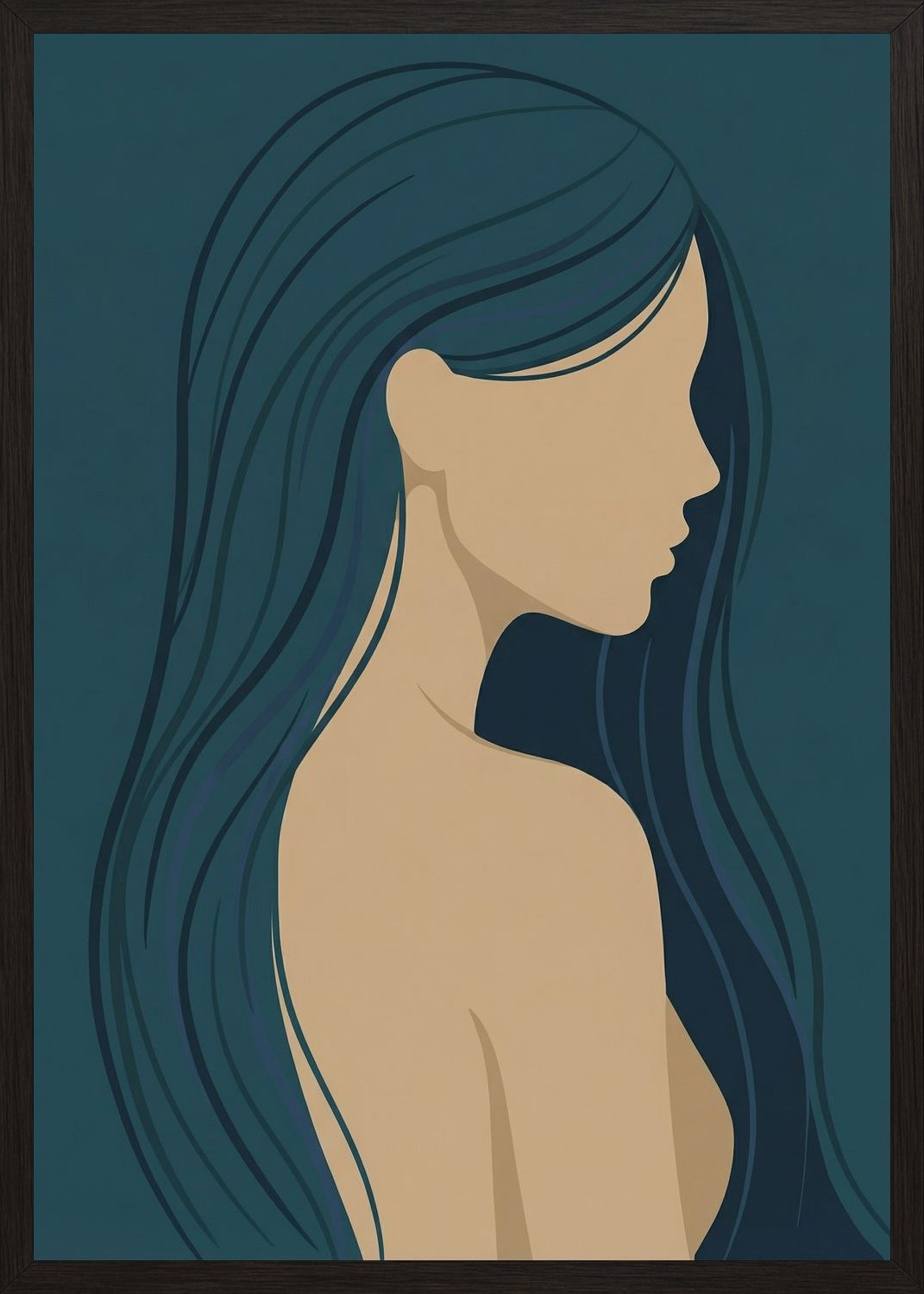 Poster in black frame