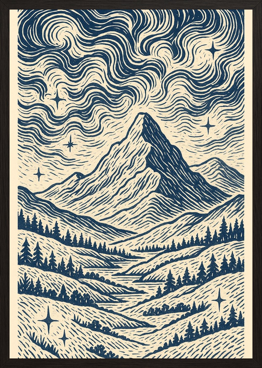 Poster in black frame