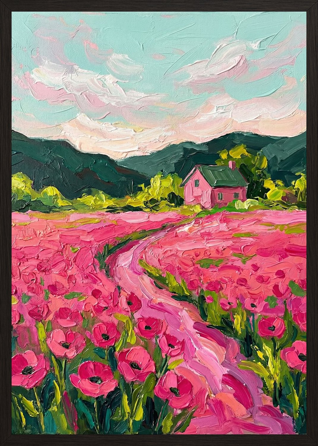 Poster in black frame