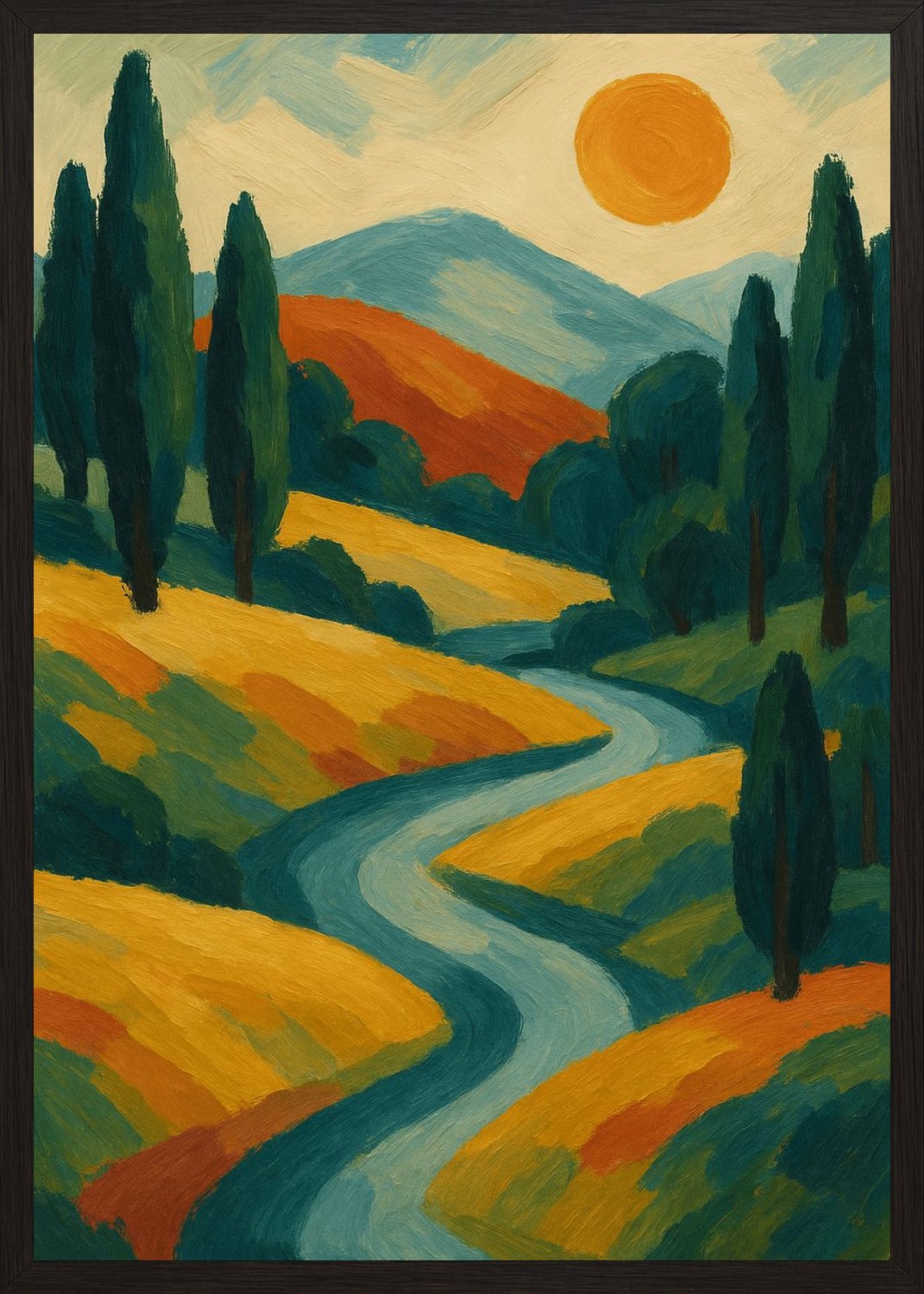 Poster in black frame