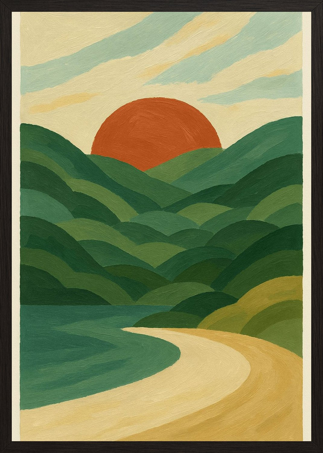 Poster in black frame