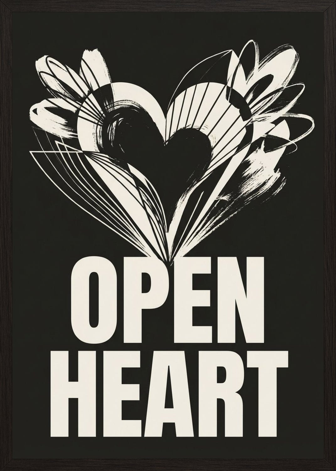 Poster in black frame