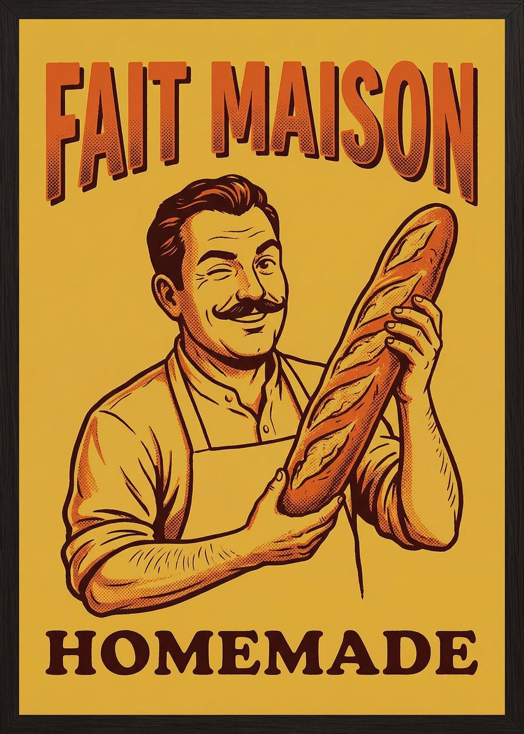 Poster in black frame