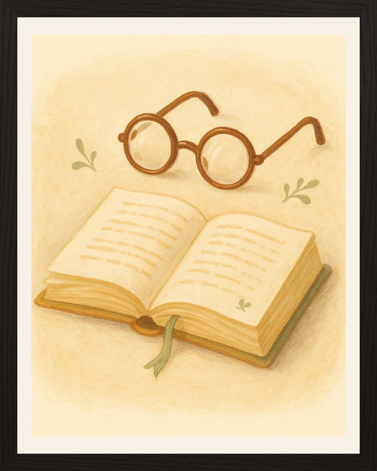 Poster in black frame