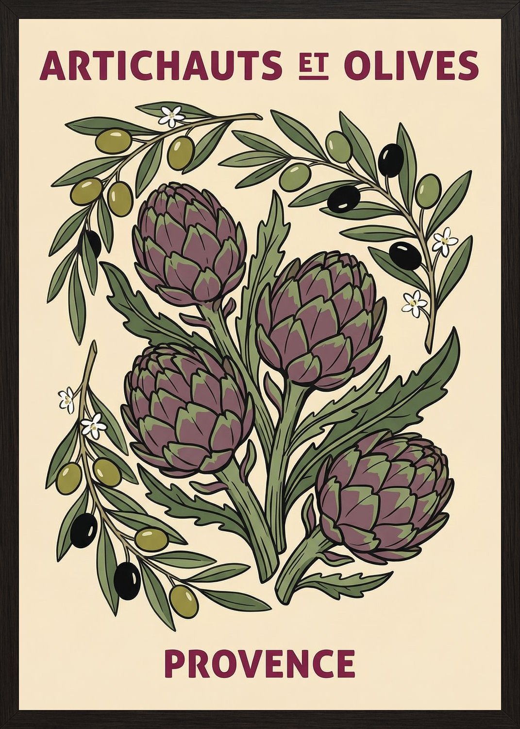 Poster in black frame