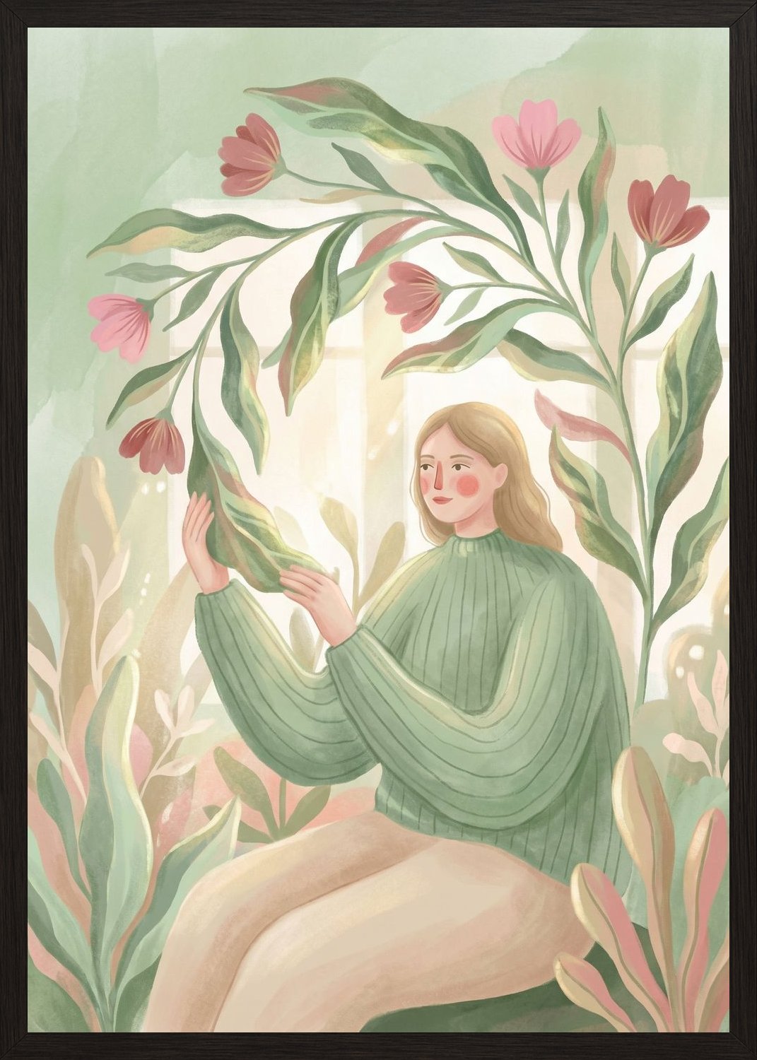 Poster in black frame