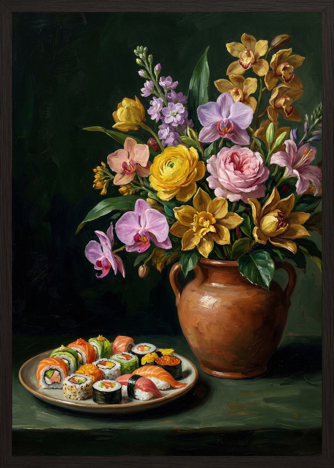 Poster in black frame